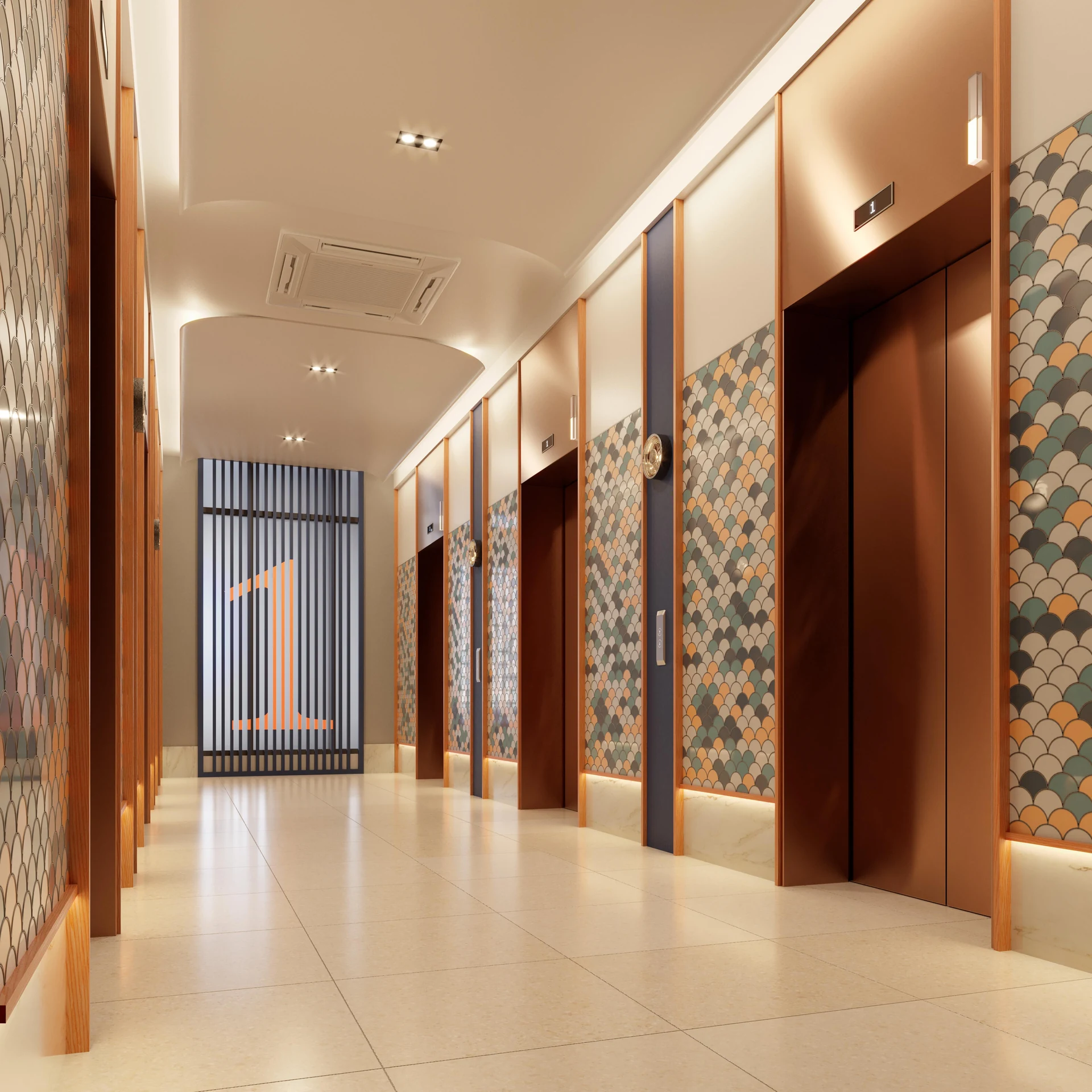 Lift lobby interior at The Lighthauz Penang