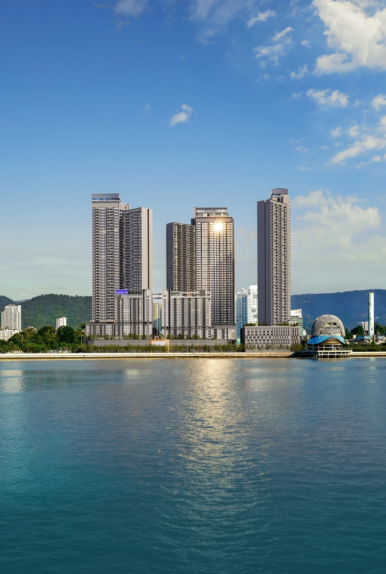 Waterfront development view showing The Lighthauz and Keeperz Suites